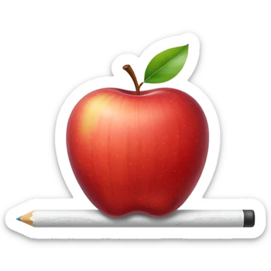 a single piece of chalk drawing a line, minimal and vibrant, Apple emoji style sticker