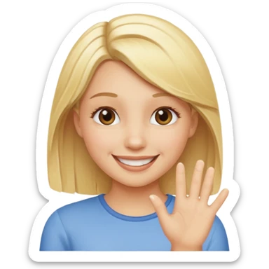 fingermouthing el gesto que es tan viral ahora en tik tok que le haga una chica rubia sticker