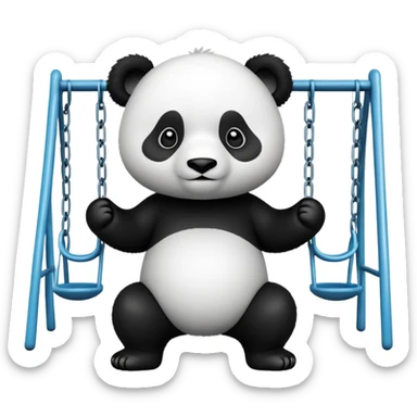 a panda on a playground sticker