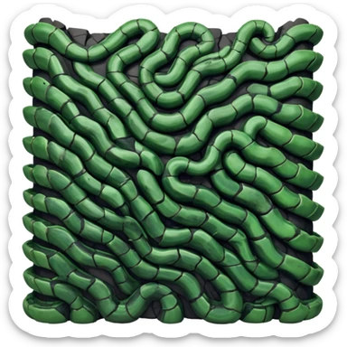 A serpentine entity with segmented exoskeleton resembling charred obsidian, featuring hundreds of small mouths along its length that whisper in unison while secreting an acid that dissolves both matter and sound.

 sticker