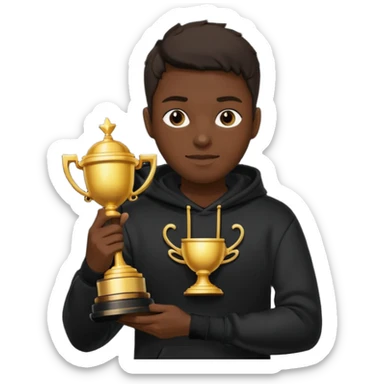 MVP + Tournament +Gaming + Black sweatshirt sticker