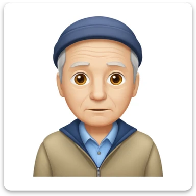 an older man wearing clothes that are too small for him sticker