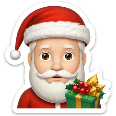 Um emoji de um  papai noel segurando um saco de dinheiro sticker