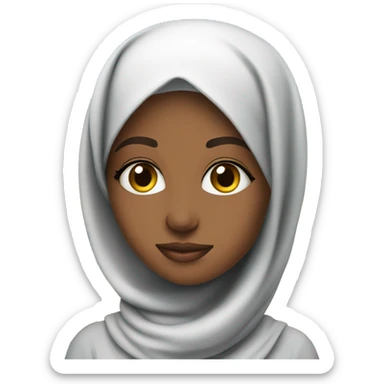 Pretty model Muslim Somali girl on a vacation sticker