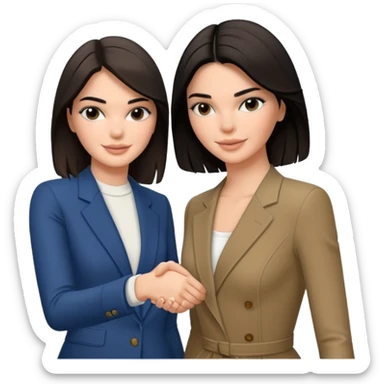 kendall jenner shaking hands with a other woman sticker