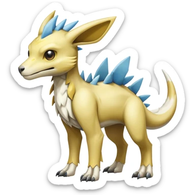 Manectric-Lucio-Cubone-Trico-Draco-Fakémon-hybrid-creature (full body), 4 legs sticker