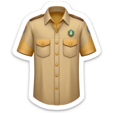 3 doigts levés d’une main scouts beige  sticker