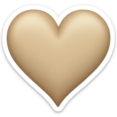 Beige heart sticker