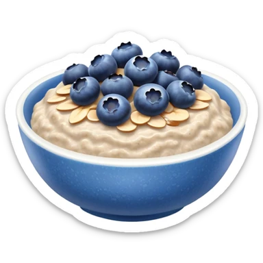 Oatmeal bowl with blueberries sticker