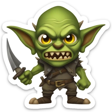 Ferocious goblin sticker