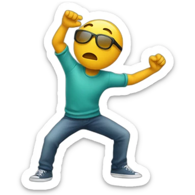 Personne qui fait un dab sticker