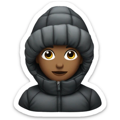 black puffer coat sticker