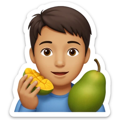 make a 67 mason eating mango name river sticker