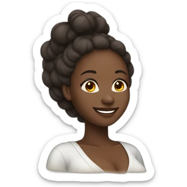 beautiful African women pregnant and smiling sticker