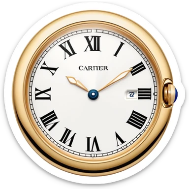Cartier watch, luxury, sharp and clear, luxury details, iOS Apple emoji style sticker