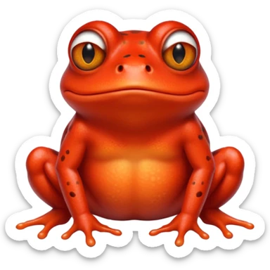 angry red face fuming frog sticker