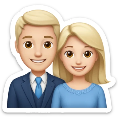 Married couple male and female sticker