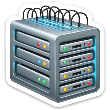 web hosting agency plan, server with multiple connections sticker