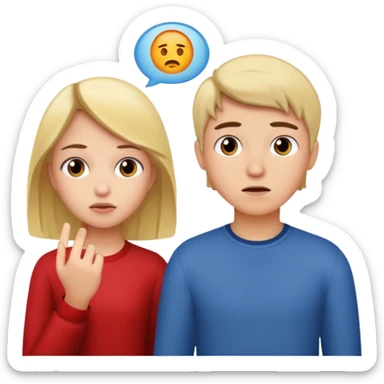 girl ignore boy sticker