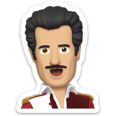Freddy Mercury singing with Jeremy Clarkson sticker