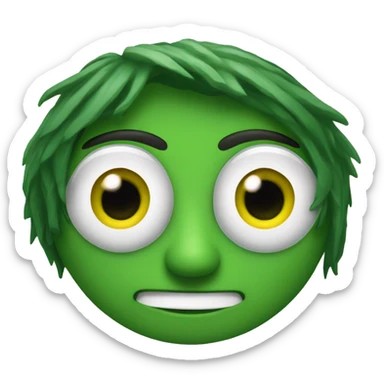 Rapado ojos verdes  sticker