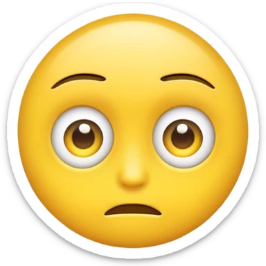A normal emoji but a side eye with open eyes sticker