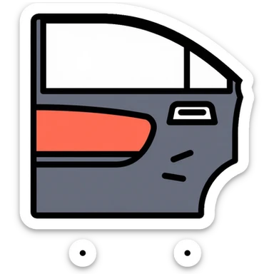 car door with sound deadening material, vehicle acoustic insulation sticker