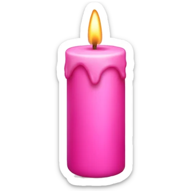 Pink Christmas candle  sticker
