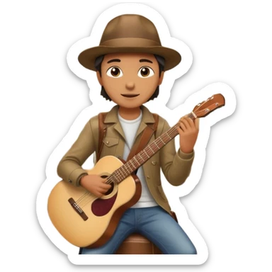 Rider with guitar case,Metro Riders, inside metro train, no transparent, with background,full image , negative transparent, positive background. sticker