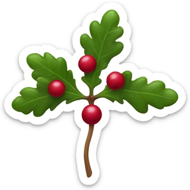 mistletoe cranberry sticker