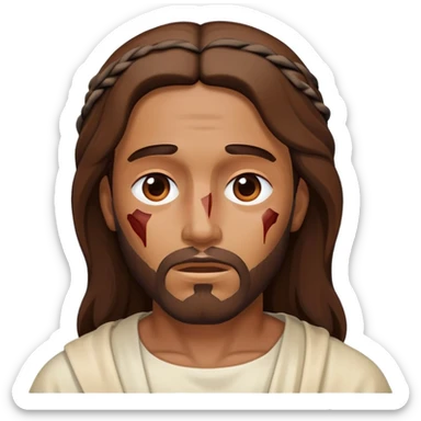 Brown Jesus injured  sticker