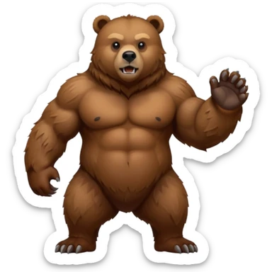 Grizzly bear sticker
