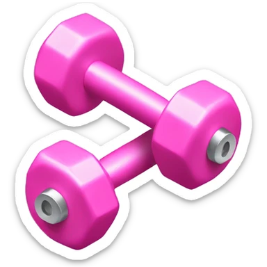 Pink dumbbell sticker