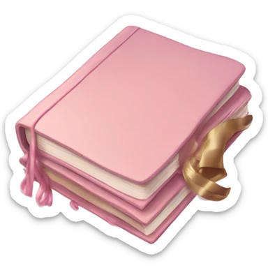 Aesthetic light pink book sticker
