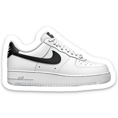White Nike Air Force 1 sneaker with clean design and Nike swoosh sticker