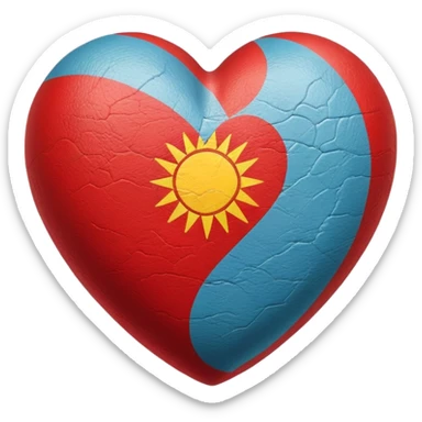 Uruguay heart sticker