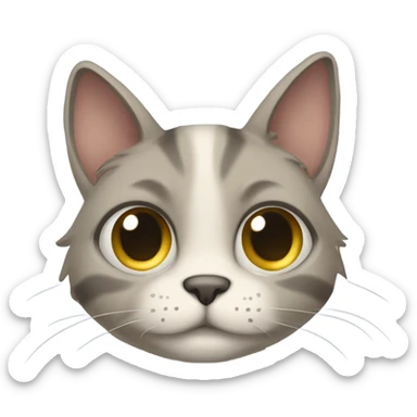 The saddest cat you’ve ever seen  sticker