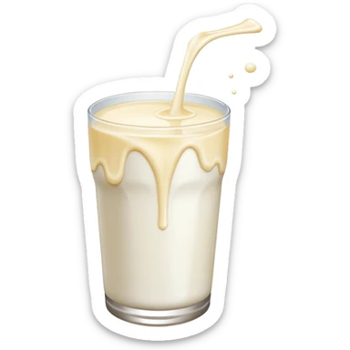 A squirt of milk flying in the air  sticker