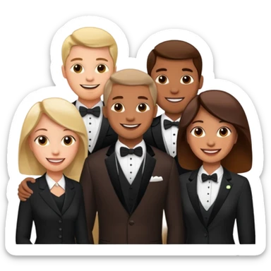 hotel reception with some people sticker