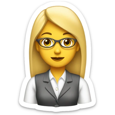 Mujer arquitecta con chaleco sticker