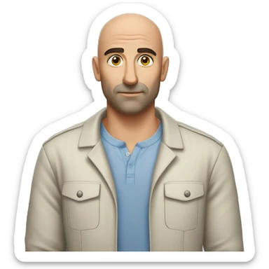 35 year old bald greek father sticker