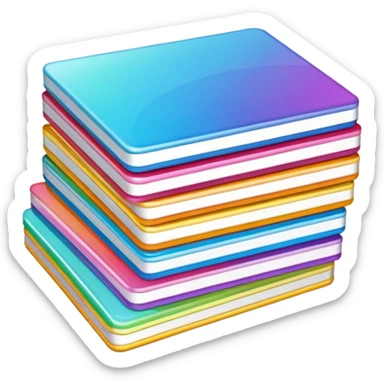 Many photocards in one stack sticker