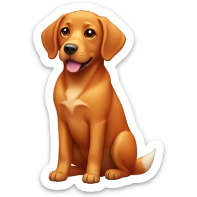 Fox red Labrador retriever dog sticker