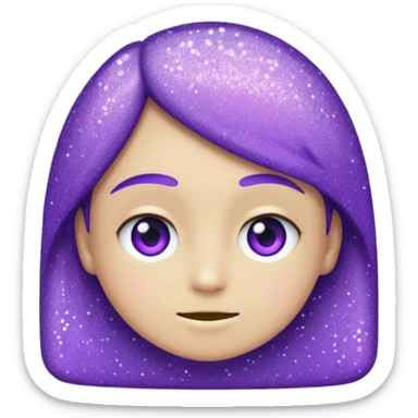 glitter cian and purple staight sticker