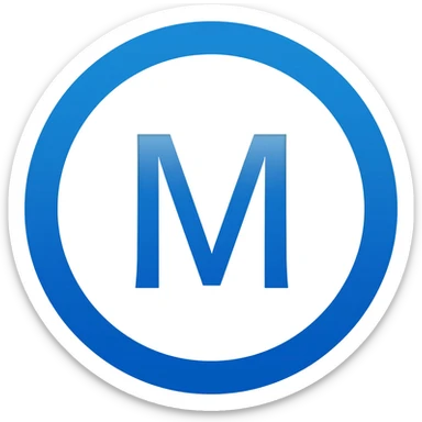 Blue Circle "M" sticker