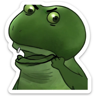 Guy angrily chocking himself  sticker