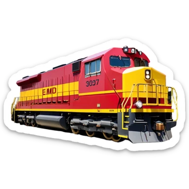 Diesel Locomotive - EMD SD70 (Model Year: 2021) (Iconic colour: Red and yellow) sticker