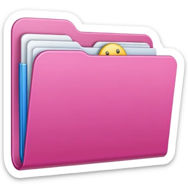 windows 10 folder pink sticker