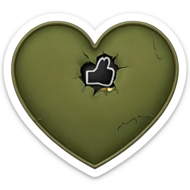 Army fatigue heart sticker