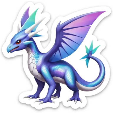 Noivern-Latios-Lugia-Fakémon-hybrid-creature (full body)  sticker